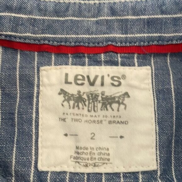 Levi’s Button Up Long Sleeve Boys Shirt Collared Size 2 China - Picture 6 of 7